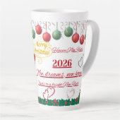 Beste Wensen Nieuwjaarsbeker Latte Mok (Rechterhoek)