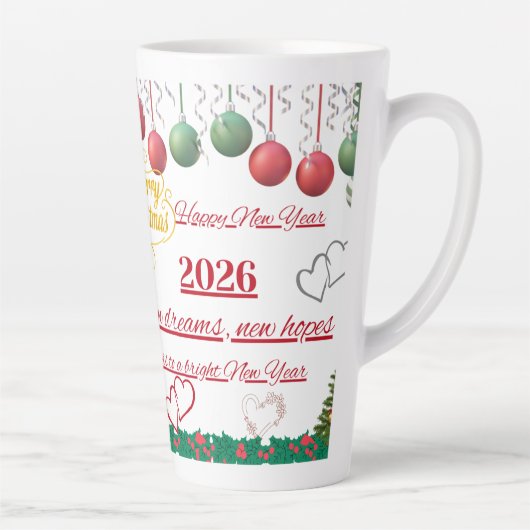 Beste Wensen Nieuwjaarsbeker Latte Mok (Rechts)