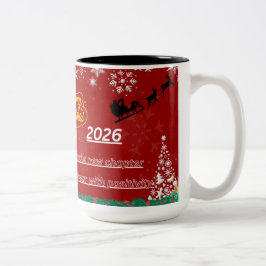 Beste wensen Nieuwjaarsbeker Tweekleurige Koffiemok