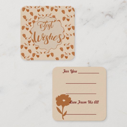 Beste wensen : notitiekaartje (Voorkant / Achterkant)