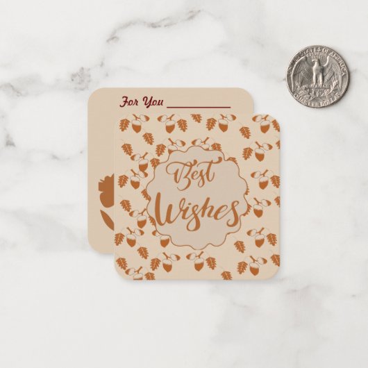 Beste wensen : notitiekaartje (Voorkant / Achterkant in situ)