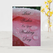 Beste wensen op je trouwdag kaart (Gele Bloem)