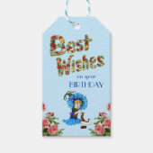 Beste wensen op je verjaardag Wildflower floral Cadeaulabel (Voorkant)