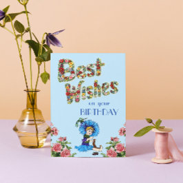 Beste wensen op je verjaardag Wildflower floral Kaart