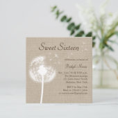 Beste wensen! over de uitnodiging van Burlap Sweet (Staand voorkant)