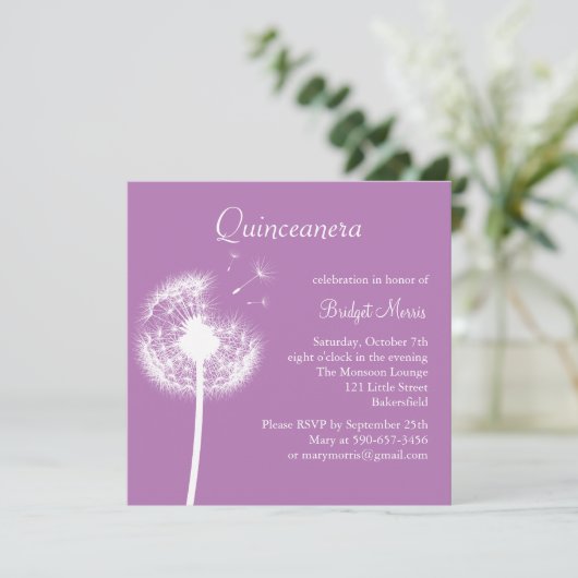 Beste wensen! (paars) kaart (Staand voorkant)