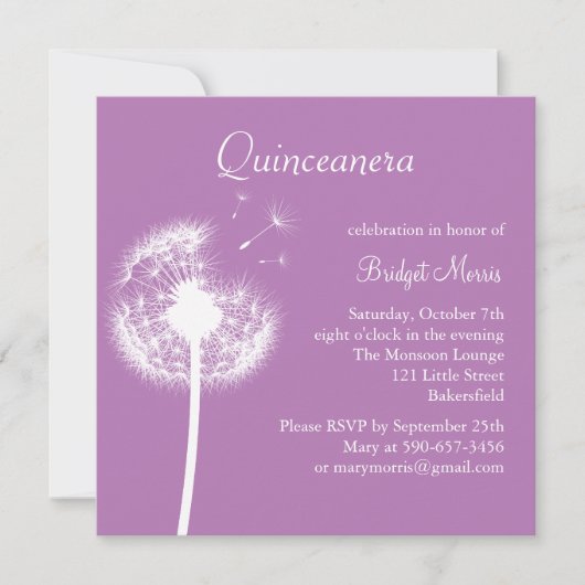 Beste wensen! (paars) kaart (Voorkant)