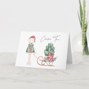 Beste wensen Polar Beer en Pine Boughs Kaart