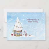 Beste Wensen Prettig Vakantiehuis Kabouter Thuis K Feestdagenkaart (Voorkant)