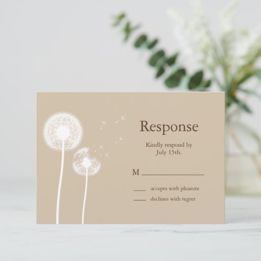 Beste wensen! RSVP (bruin) (Staand voorkant)