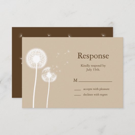 Beste wensen! RSVP (bruin) (Voorkant / Achterkant)