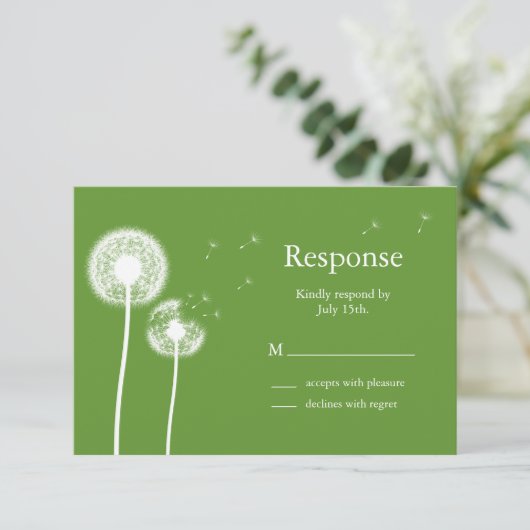 Beste wensen! RSVP (groen) (Staand voorkant)