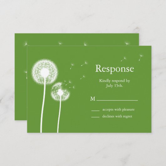 Beste wensen! RSVP (groen) (Voorkant / Achterkant)