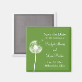 Beste wensen! Sla de datum op (groen) Magneet (Voorkant / Achterkant)