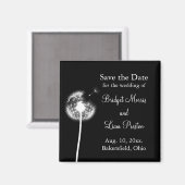 Beste wensen! Sla de datum op (zwart) Magneet (Voorkant / Achterkant)