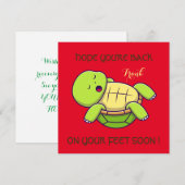 Beste wensen - terug op de voeten - Word snel bete Bedankkaart (Voorkant / Achterkant)