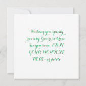 Beste wensen - terug op de voeten - Word snel bete Bedankkaart (Achterkant)