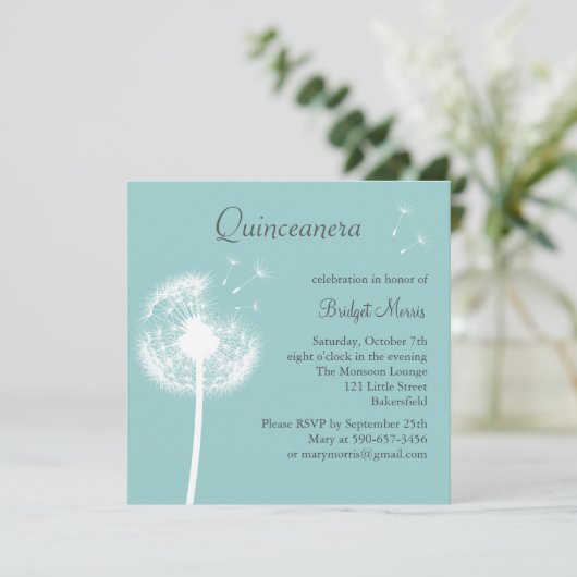 Beste wensen! (turkoois) kaart (Staand voorkant)