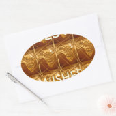 Beste wensen uit Afrika: een gouden continent Ovale Sticker (Envelop)