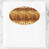 Beste wensen uit Afrika: een gouden continent Ovale Sticker (Tas)