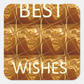 Beste wensen uit Afrika: een gouden continent Vierkante Sticker (Voorkant)