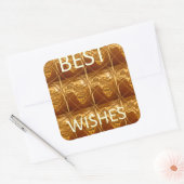 Beste wensen uit Afrika: een gouden continent Vierkante Sticker (Envelop)