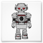 Beste wensen van atoomrobot met Speelgoed Foto Afdruk (Voorkant)