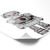 Beste wensen van atoomrobot met Speelgoed Foto Afdruk (Hoek)