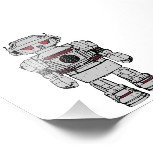 Beste wensen van atoomrobot met Speelgoed Foto Afdruk (Hoek)