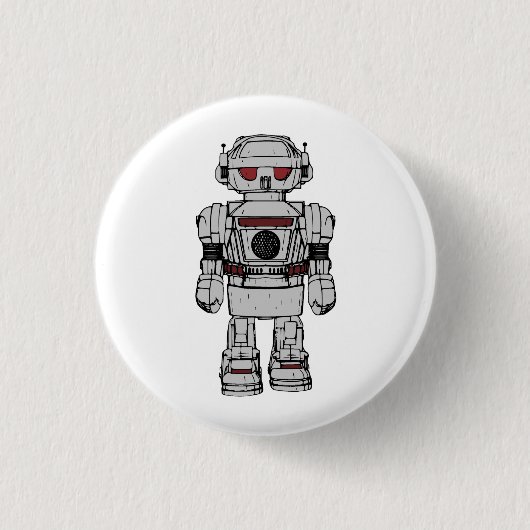 Beste wensen van atoomrobot met Speelgoed Ronde Button 3,2 Cm (Voorkant)