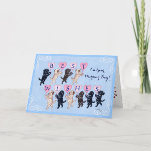 Beste wensen van Labradors Wedding Kaart