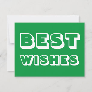 Beste Wensen, Veel Succes, groen wit Kaart