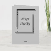 Beste wensen voeg foto grijs toe kaart (Achterkant)