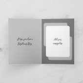 Beste wensen voeg foto grijs toe kaart (Binnen)