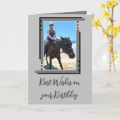 Beste wensen voeg foto grijs toe kaart (Gele Bloem)