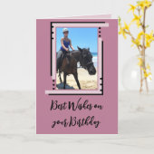 Beste wensen voeg foto lavender verjaardag toe kaart (Gele Bloem)