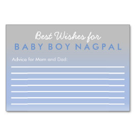 Beste wensen voor Baby Advice Kaart Ombre Blue Sil