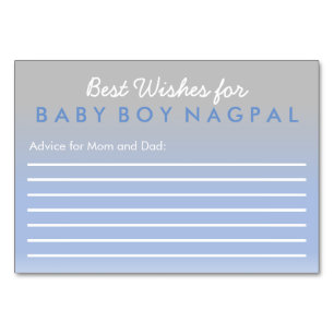 Beste wensen voor Baby Advice Kaart Ombre Blue Sil
