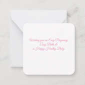 Beste wensen voor een aanstaande moeder kaart notitiekaartje (Achterkant)