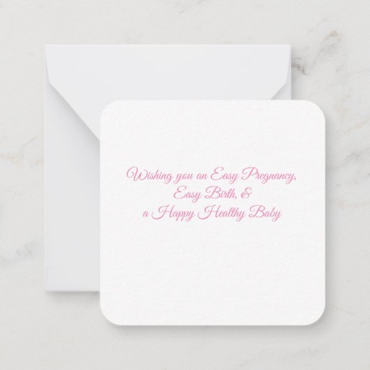 Beste wensen voor een aanstaande moeder kaart notitiekaartje (Achterkant)