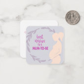 Beste wensen voor een aanstaande moeder kaart notitiekaartje (Voorkant / Achterkant in situ)