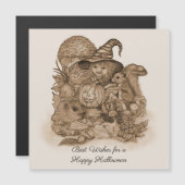 Beste wensen voor een gelukkig Halloween magnetisc (Voorkant / Achterkant)