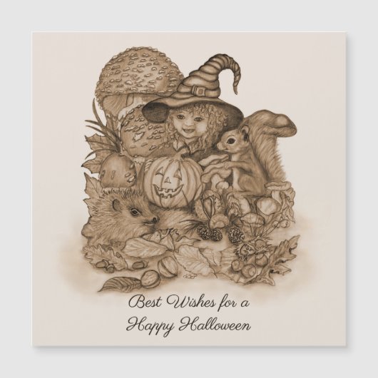 Beste wensen voor een gelukkig Halloween magnetisc (Voorkant)