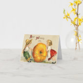 Beste wensen voor een goede Thanksgiving-antiek Kaart (Gele Bloem)