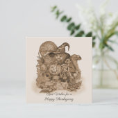 Beste wensen voor een Happy Thanksgiving (Staand voorkant)