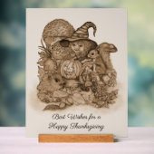 Beste wensen voor een Happy Thanksgiving Acryl Bord (Neutraal)