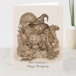 Beste wensen voor een Happy Thanksgiving Bedankkaart