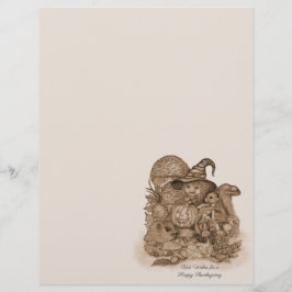 Beste wensen voor een Happy Thanksgiving Briefhoofd