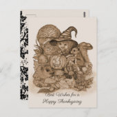 Beste wensen voor een Happy Thanksgiving Briefkaart (Voorkant / Achterkant)