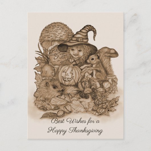 Beste wensen voor een Happy Thanksgiving Briefkaart (Voorkant)